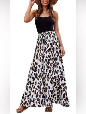 Women's Casual High-Waisted Maxi Skirt (L)
